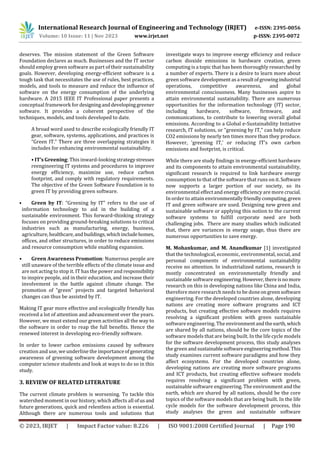 Challenges in Software Engineering for Green Software Development | PDF