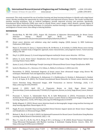 A Progressive Review: Early Stage Breast Cancer Detection using ...