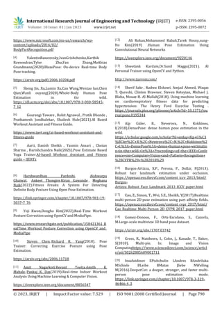 AI Personal Trainer Using Open CV and Media Pipe | PDF