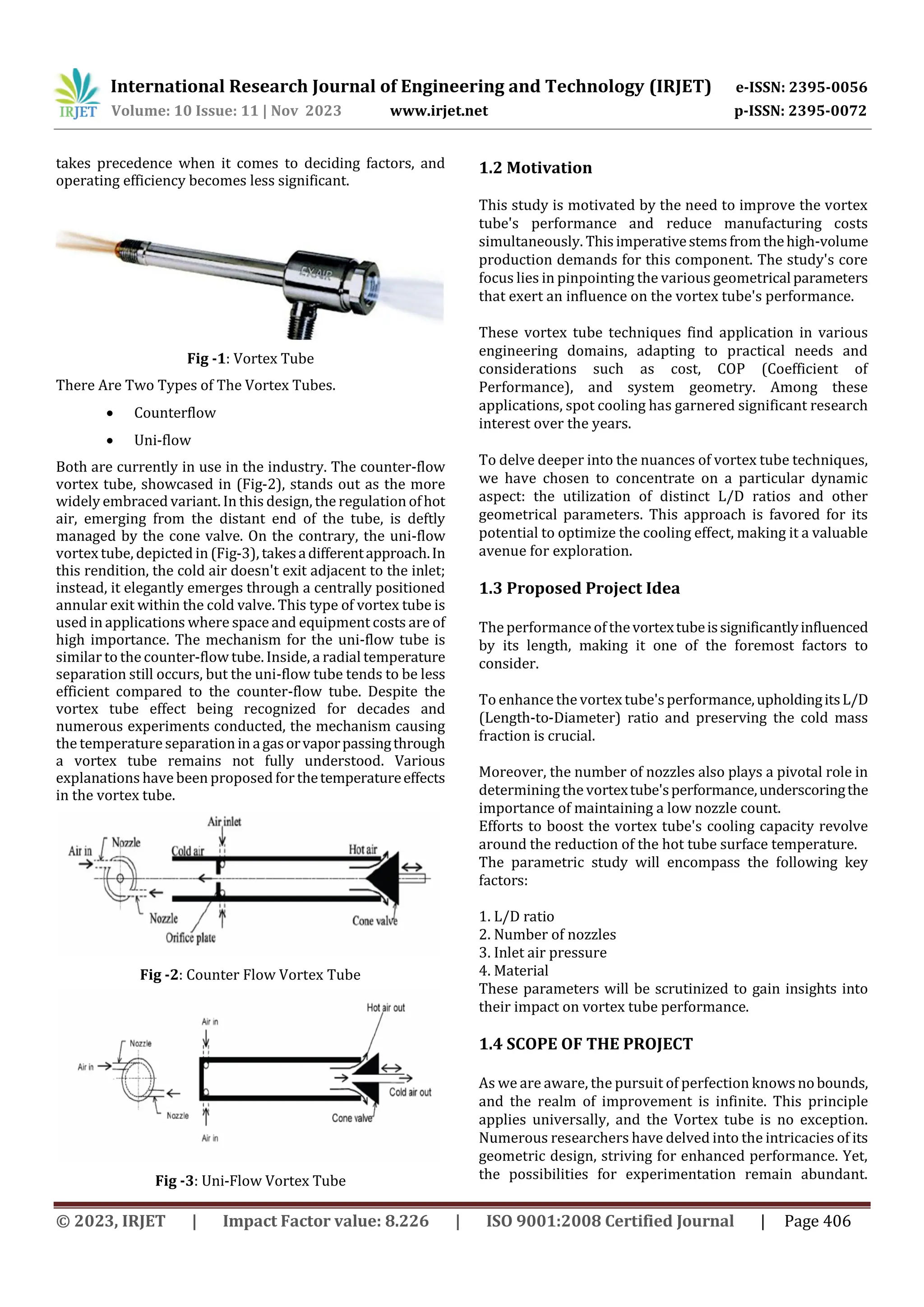 Vortex Tube Refrigeration: Research, Design and Fabrication | PDF
