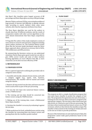 News article classification using Naive Bayes Algorithm | PDF ...