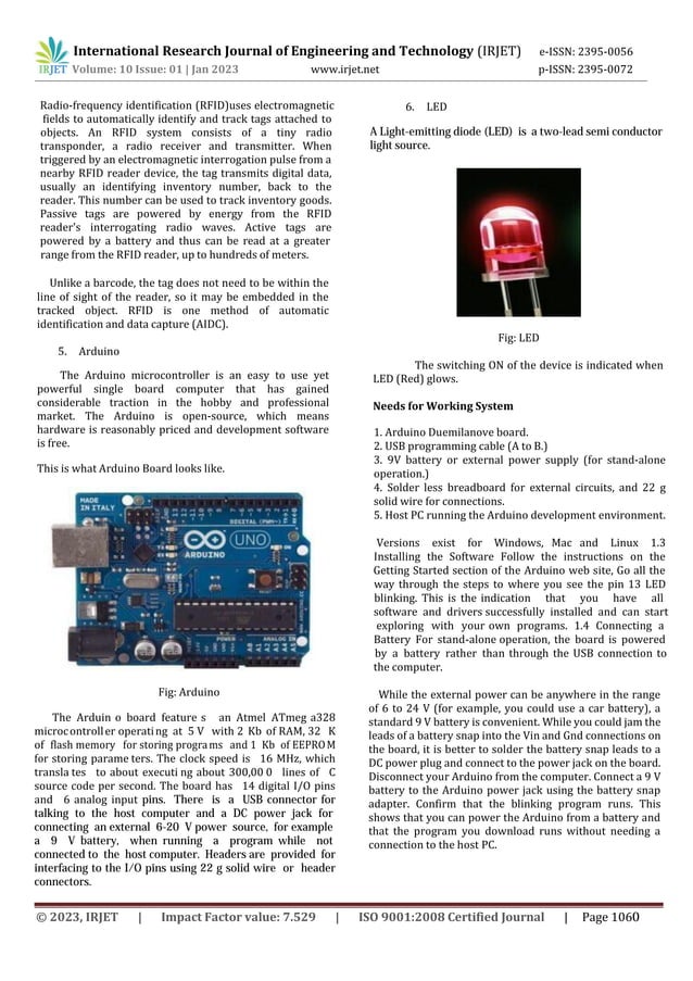 Design and Analysis of Ignition based on RFID by Arduino Nano Compiler ...