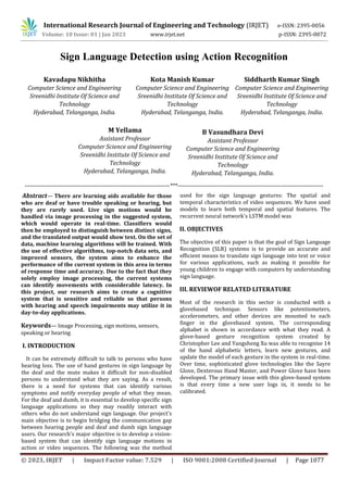 Sign Language Detection using Action Recognition | PDF