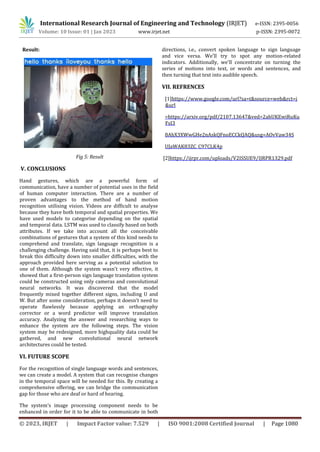 Sign Language Detection using Action Recognition | PDF