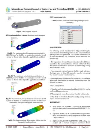Static structural and dynamic analysis of cracks in composite materials ...