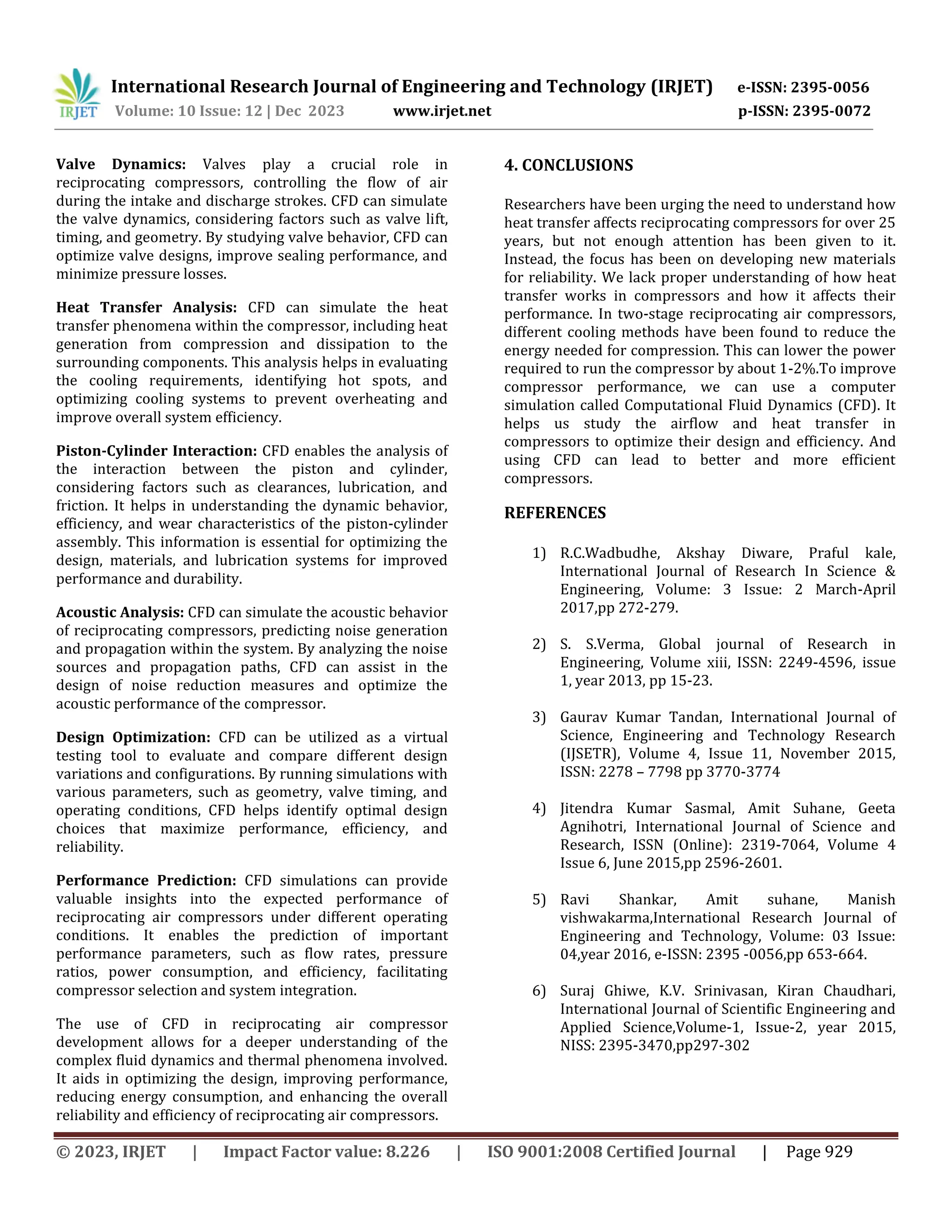 A Review Paper On Reciprocating Air Compressor | PDF