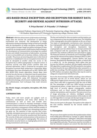 AES-BASED IMAGE ENCRYPTION AND DECRYPTION FOR ROBUST DATA SECURITY AND ...