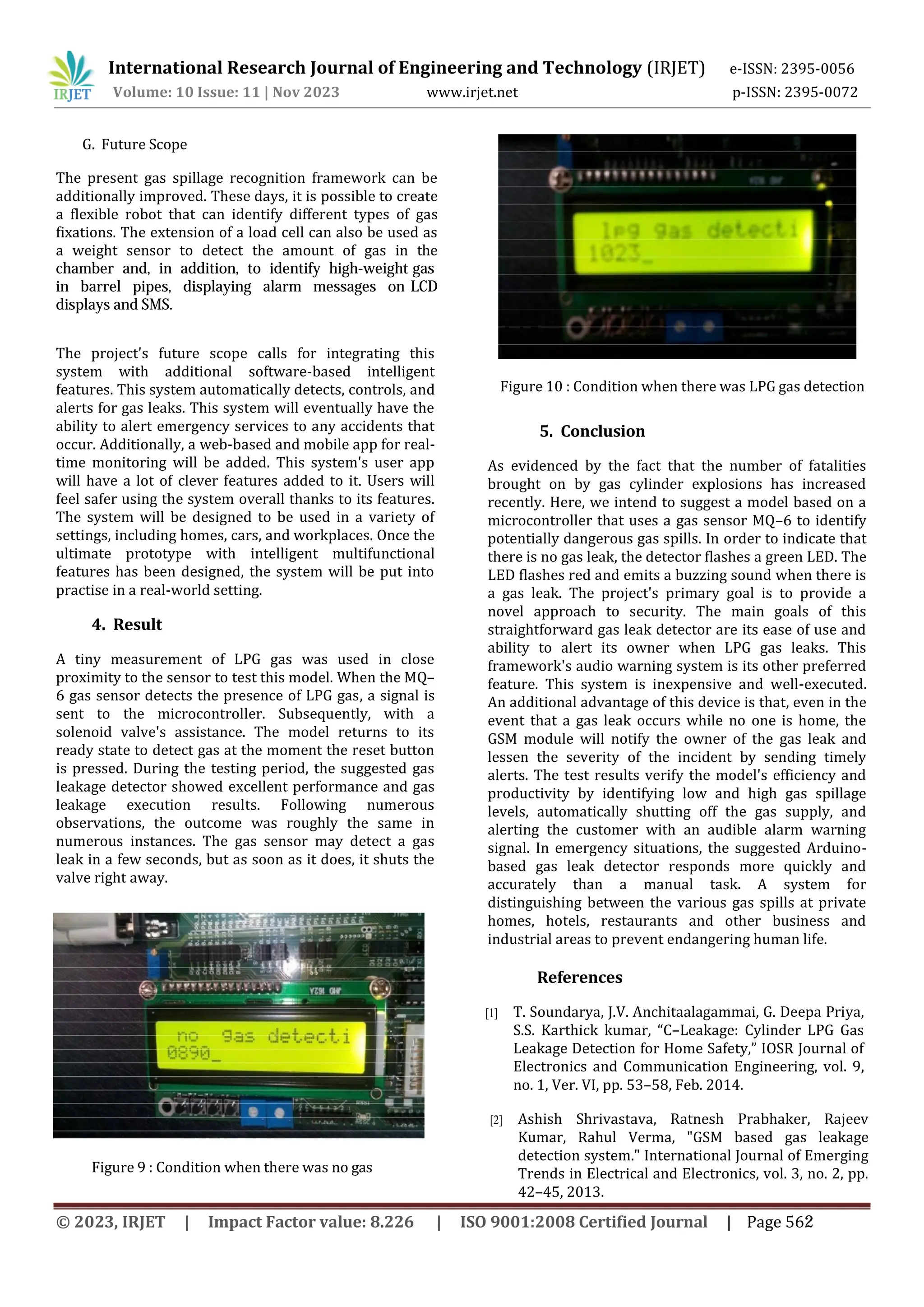 Design of Advanced LPG Leakage Detection And Gas Leakage Accident ...