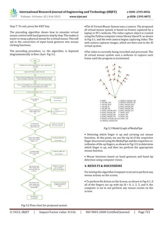 Virtual Mouse Control Using Hand Gesture Recognition | PDF
