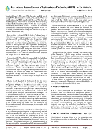 OPTICAL CHARACTER RECOGNITION IN HEALTHCARE | PDF