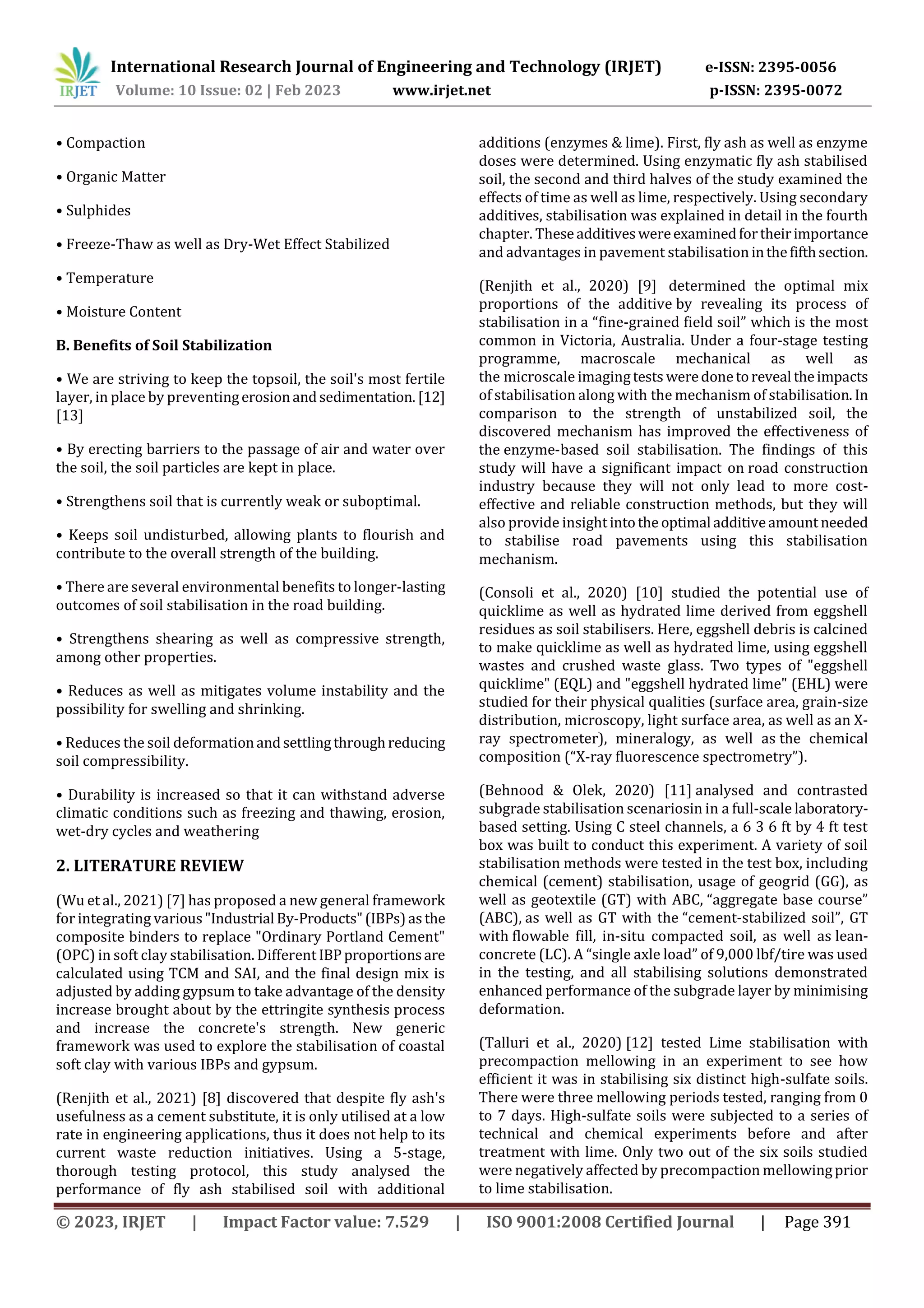 A Schematic Review on Environment Friendly Soil Stabilization Materials ...
