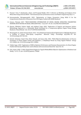 Response Surface Optimization of Chemical Additives and Engine ...