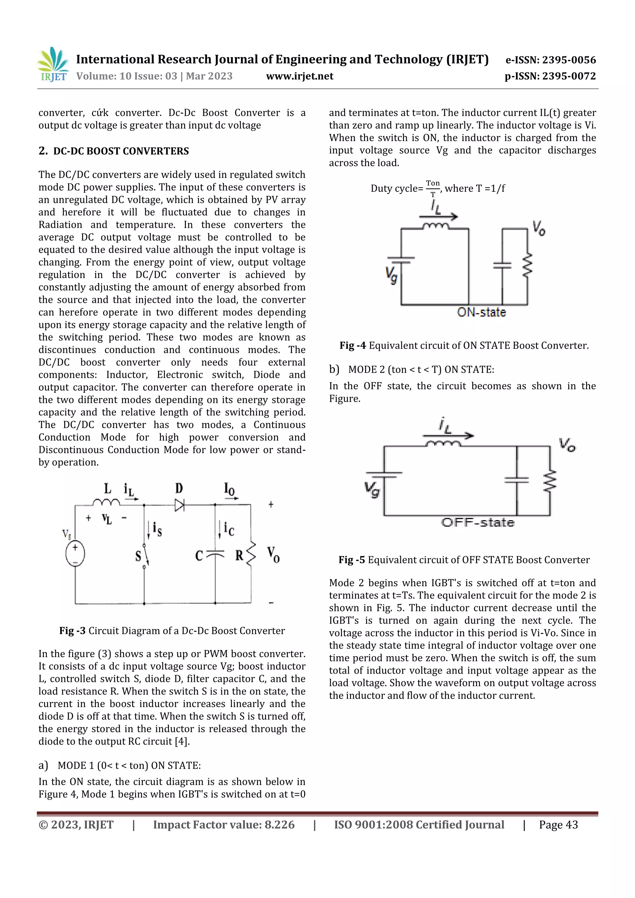 SPEED CONTROL OF DC MOTOR USING DC/DC BOOST CONVERTER | PDF