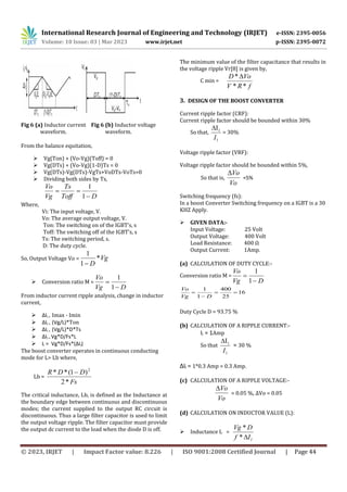 SPEED CONTROL OF DC MOTOR USING DC/DC BOOST CONVERTER | PDF