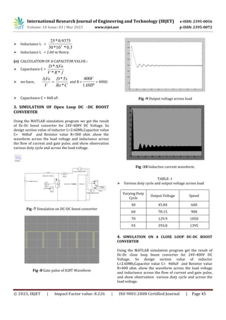 SPEED CONTROL OF DC MOTOR USING DC/DC BOOST CONVERTER | PDF