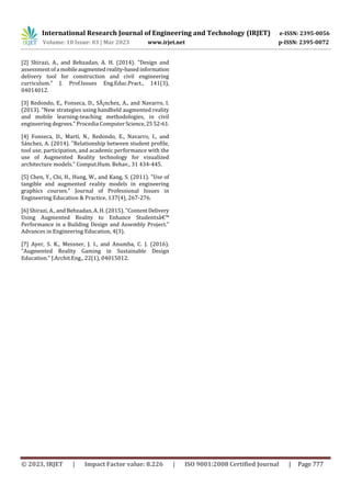 Application of Augmented Reality for Engineering Graphics | PDF