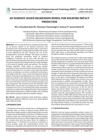 AN XGBOOST-BASED REGRESSION MODEL FOR WILDFIRE IMPACT PREDICTION | PDF