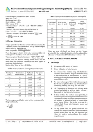 DESIGN AND FABRICATION OF COMBINED SAVONIUS AND DARRIEUS WIND TURBINE | PDF