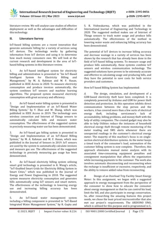 An IoT based Electric meter Billing System | PDF