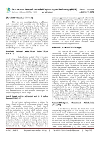 STUDY OF PUSHOVER ANALYSIS OF G+10 RCC BUILDING WITH SHEAR WALL | PDF