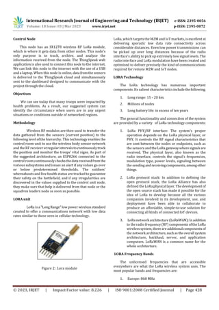 LORA BASED SOLDIER TRACKING AND HEALTH MONITORING DEVICE | PDF