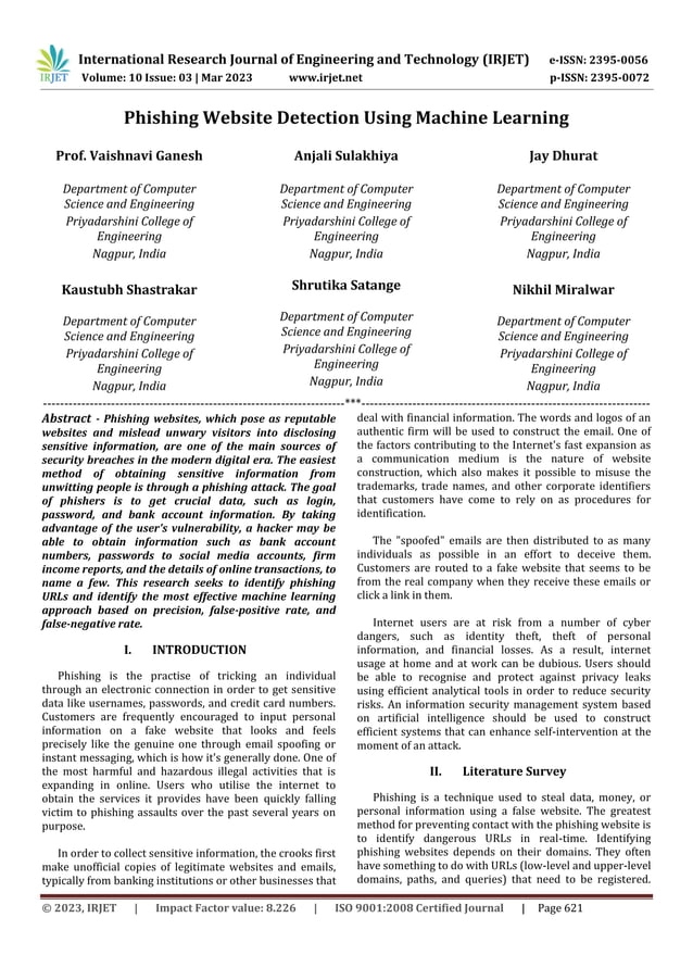 Phishing Website Detection Using Machine Learning | PDF