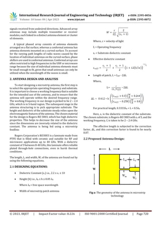 Design and Analysis of Cylindrical Arc Array Antenna | PDF