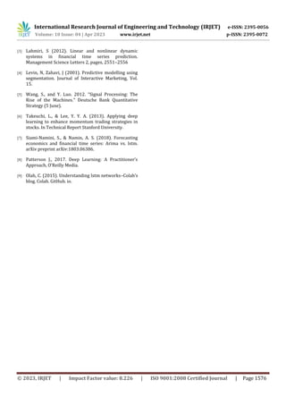 Stock Market Prediction using Long Short-Term Memory | PDF