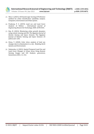 ASSESSMENT OF URBAN DYNAMICS IN LAND USE AND DEMOGRPAHY USING GIS ...