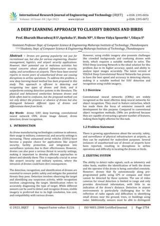 A DEEP LEARNING APPROACH TO CLASSIFY DRONES AND BIRDS | PDF