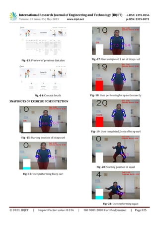 Fitness Trainer Application Using Artificial Intelligence | PDF
