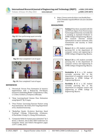 Fitness Trainer Application Using Artificial Intelligence | PDF