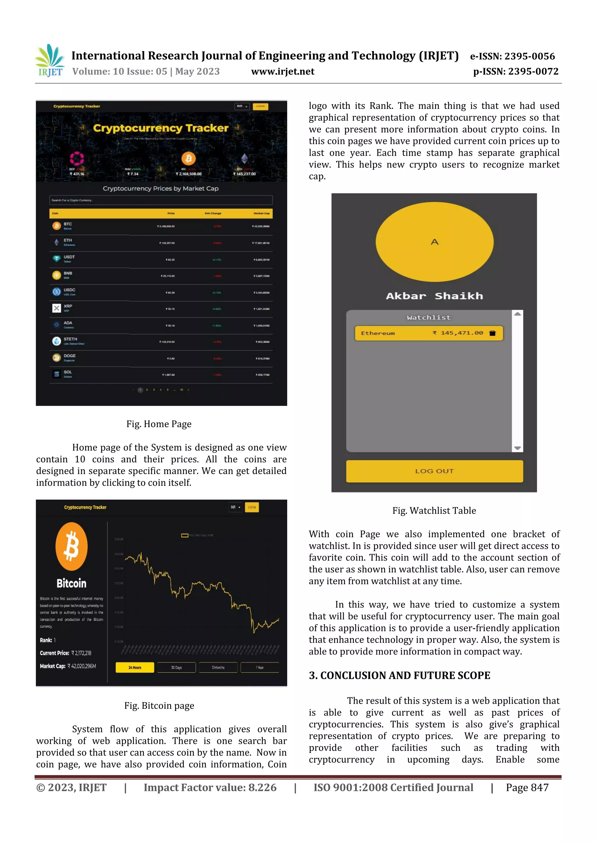 Cryptocurrency Tracker | PDF