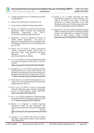 Compag Journal Design and Development of a Multifunctional Agrobot “RaithaMitra” for ...