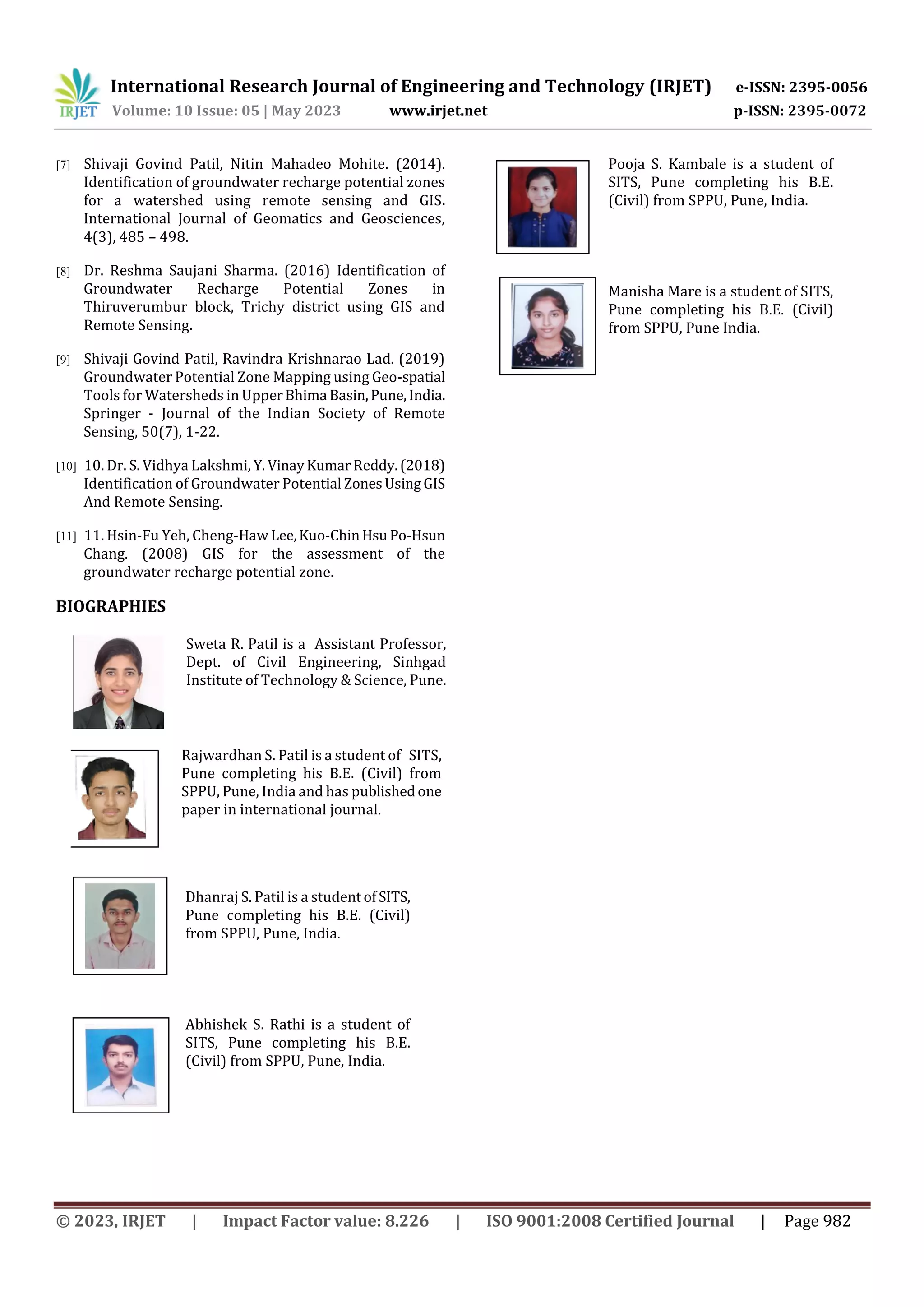 Delineation of Groundwater Recharge Potential Zones Using Geo- Spatial ...