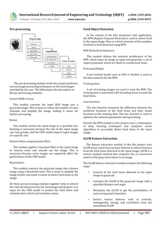 WEB BASED NUTRITION AND DIET ASSISTANCE USING MACHINE LEARNING | PDF