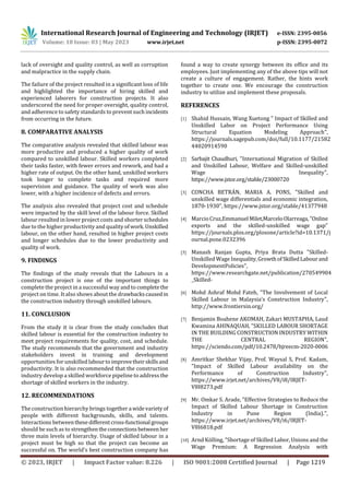 The Impact of Skilled and Unskilled Labour in Construction Industry in ...