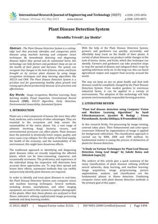 Plant Disease Detection System | PDF