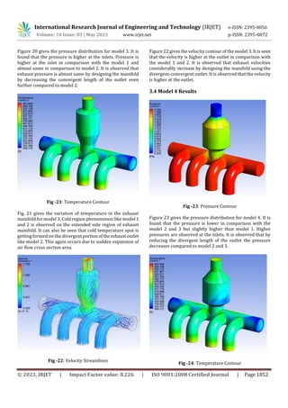 Design, Analysis and Comparative Study of Exhaust Manifold for a Multi ...