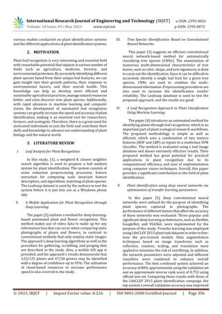 Plant Leaf Recognition Using Machine Learning: A Review | PDF