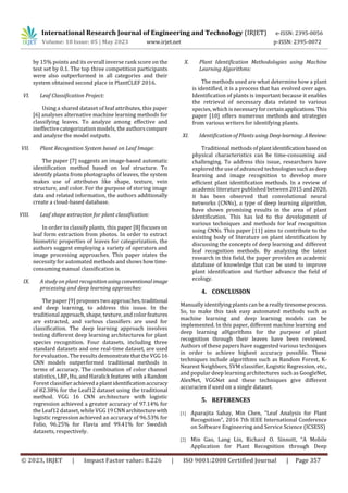 Plant Leaf Recognition Using Machine Learning: A Review | PDF