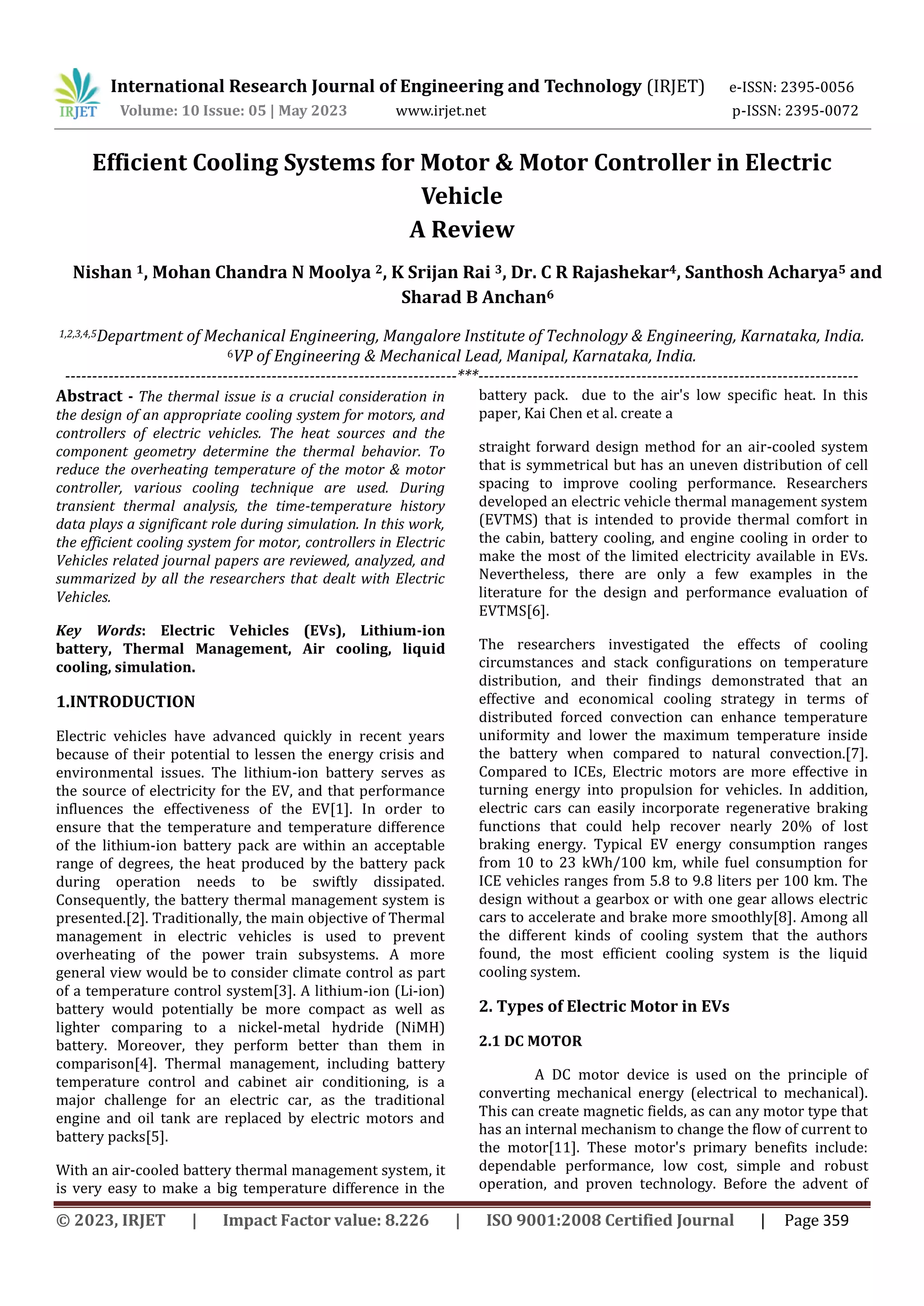 Efficient Cooling Systems for Motor & Motor Controller in Electric ...
