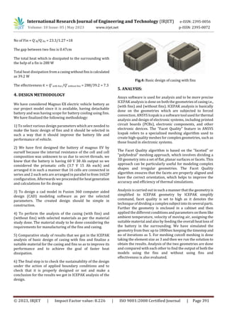Design and development of cooling system of battery in an electric two ...