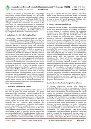 A review of the literature on IOT-based smart agriculture monitoring ...