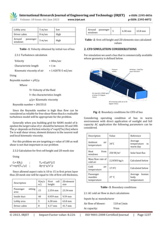 CFD modelling calculation and simulation of bus | PDF