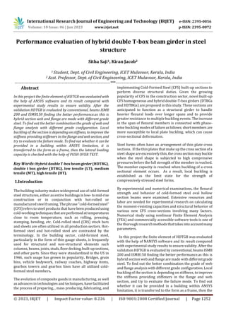 Performance evaluation of hybrid double T-box beam girder in steel ...