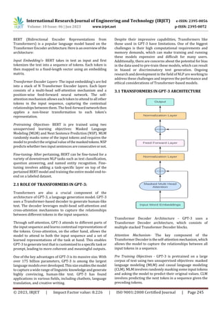 Exploring the Role of Transformers in NLP: From BERT to GPT-3 | PDF
