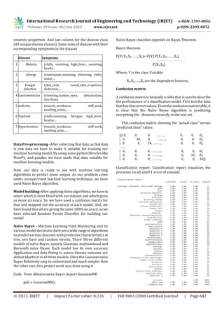 DISEASE PREDICTION SYSTEM USING SYMPTOMS | PDF