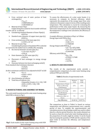 DESIGN AND DEVELOPMENT OF SOLAR WATER HEATING SYSTEM USING PHASE CHANGE ...