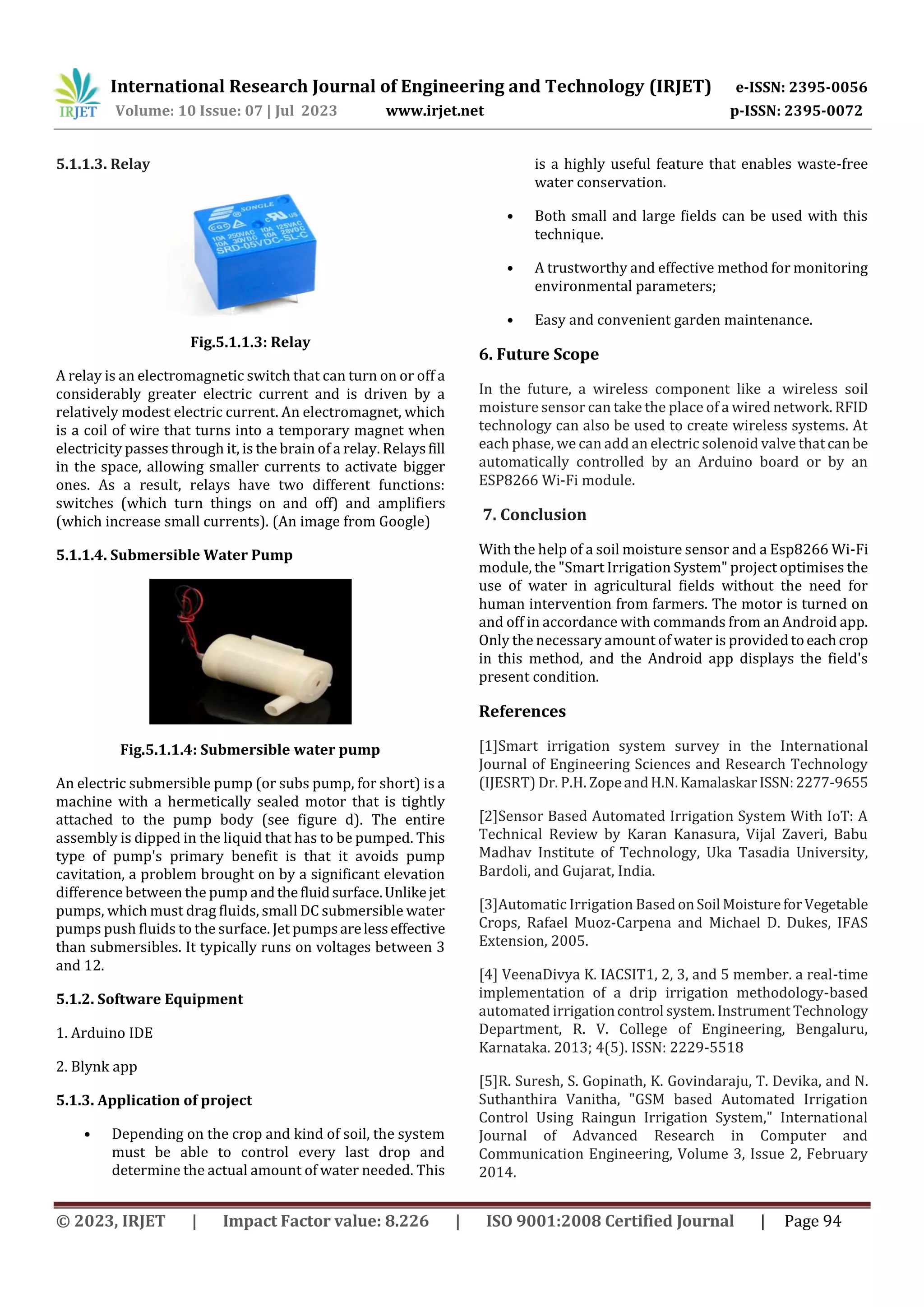 Smart Irrigation System Using IOT | PDF